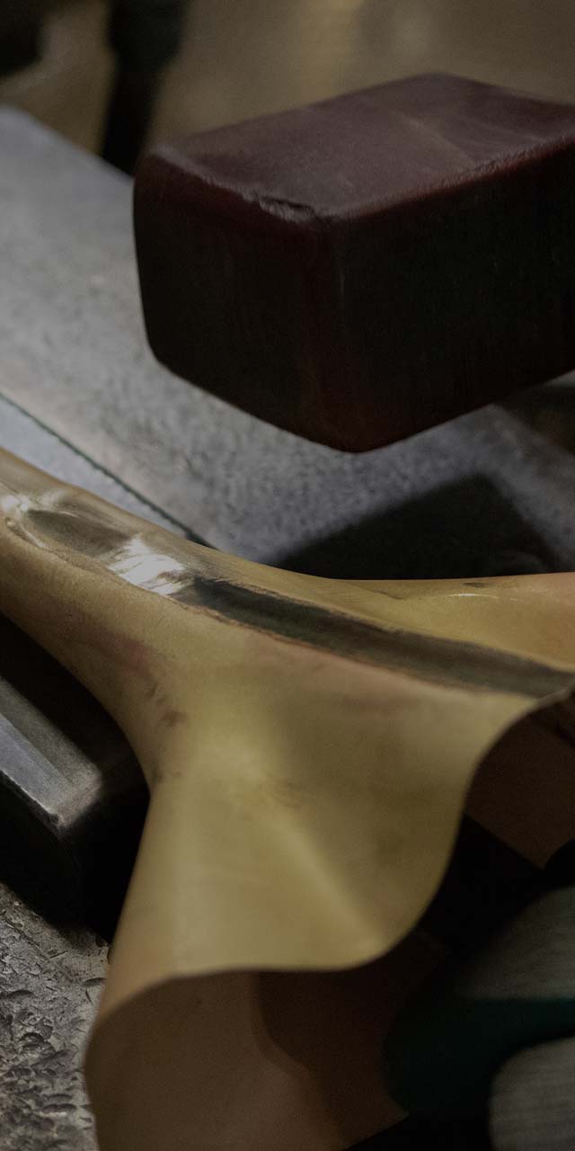 A freshly forged trumpet bell